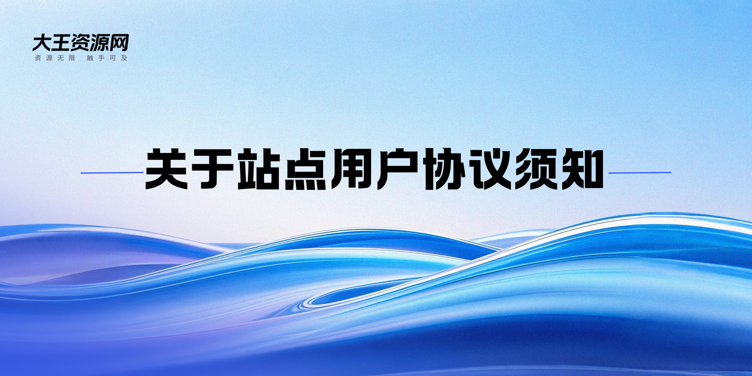 【必看】大王资源网用户协议-大王の资源网
